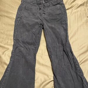 Charcoal Corduroy Flare Pants
